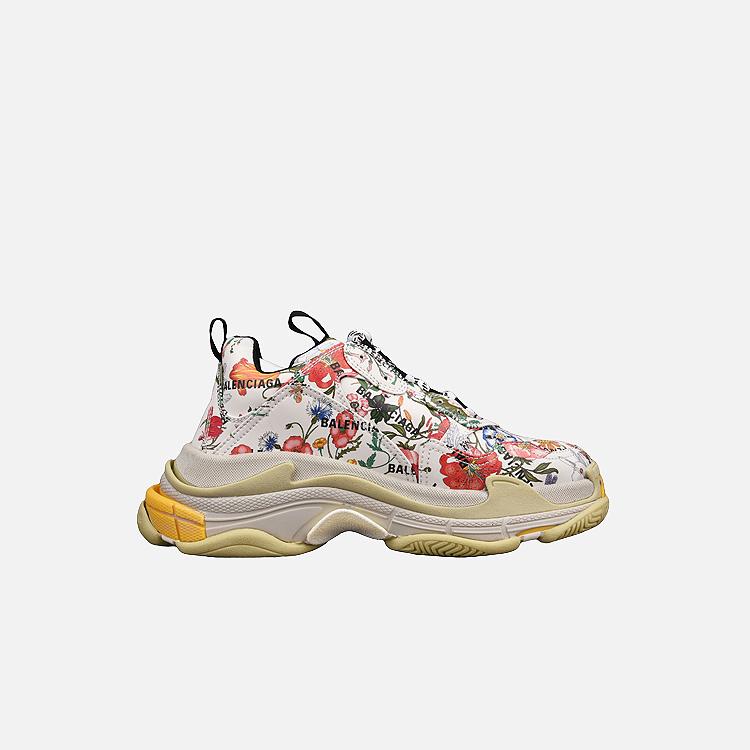 구찌 X 발렌시아가 해커 프로젝트 트리플 S 모노그램 플라워 스니커즈