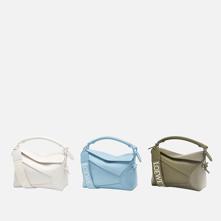 로에베 새틴 카프스킨 스몰 퍼즐 엣지 백