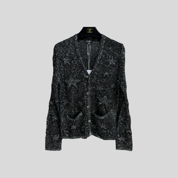 샤넬 스타 스팽글 가디건