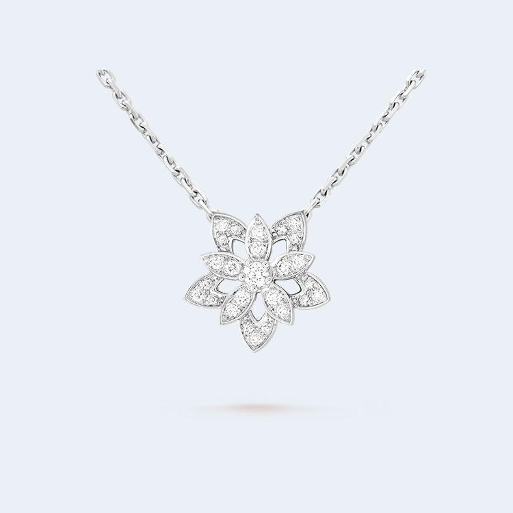 반클리프 컷아웃 로터스 목걸이 0ZW00