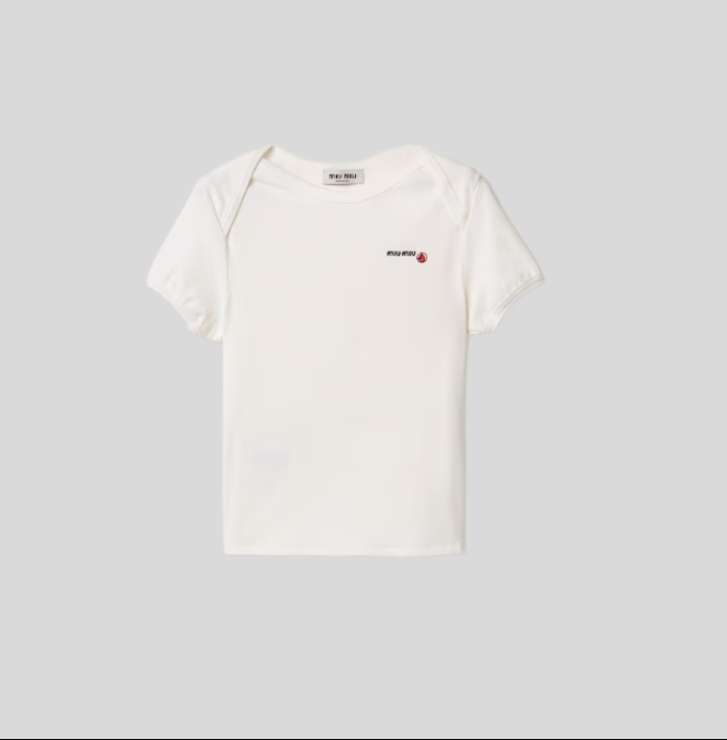 미우미우 Petit Bateau X Miu Miu 슬림 스트레치 저지 티셔츠