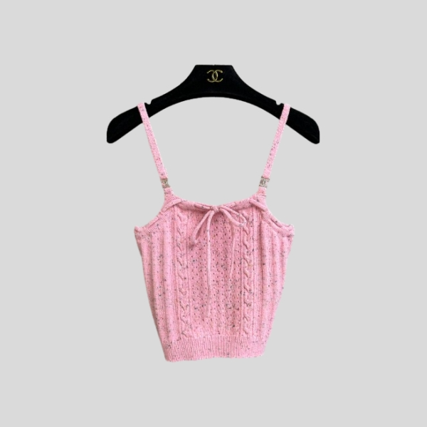 샤넬 핑크 리본 탑