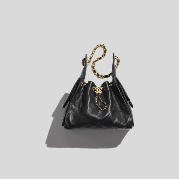 샤넬 25 스몰 버킷 드로스트링 백 (블랙)