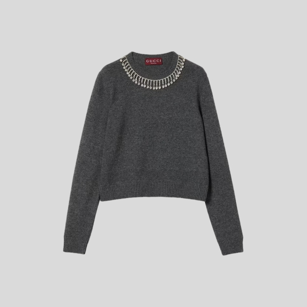 구찌 스파클링 크리스탈 니트 탑