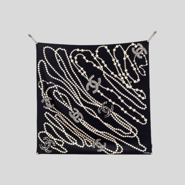 샤넬 진주 목걸이 스카프