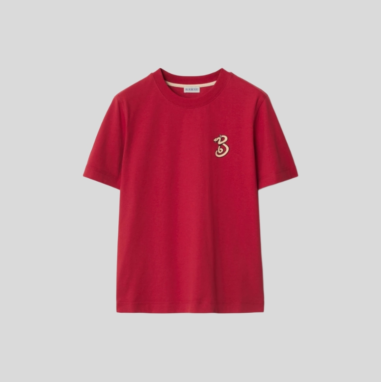 버버리 뱀 프린트 라운드넥 티셔츠(2color)