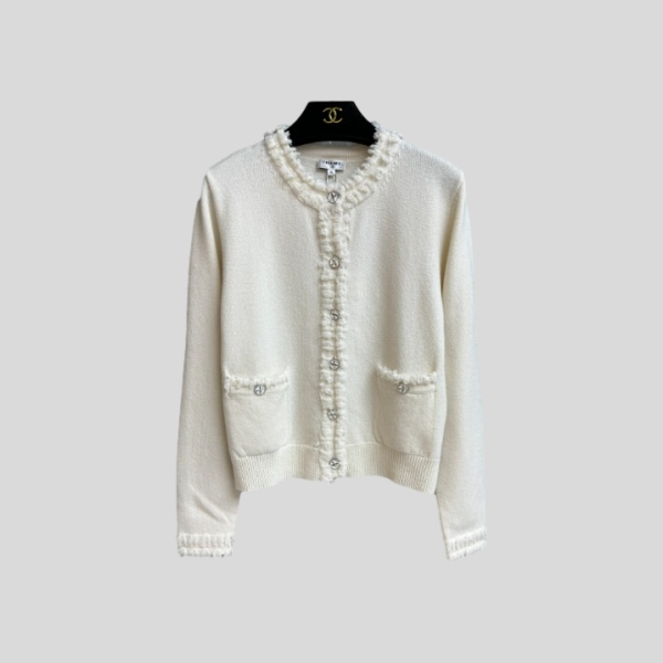 샤넬 러플 캐시미어 가디건(2color)