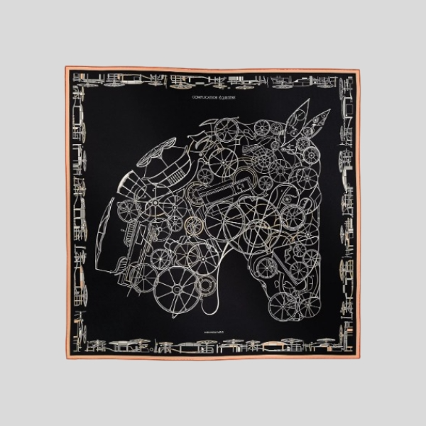 에르메스 스퀘어 스카프 블랙