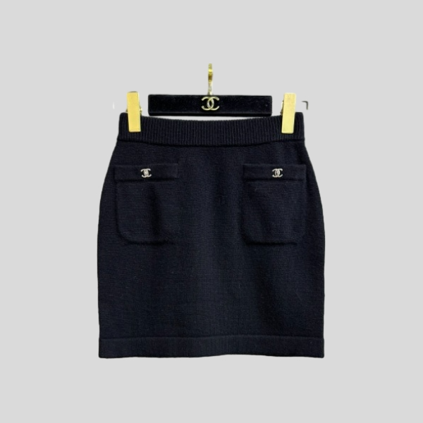 샤넬 버클 캐시미어 스커트(3color)