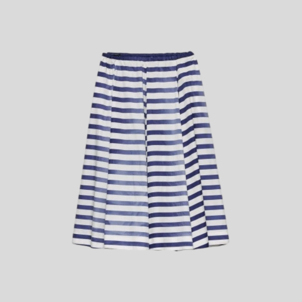 프라다 스트라이프 올드 포플린 풀 스커트