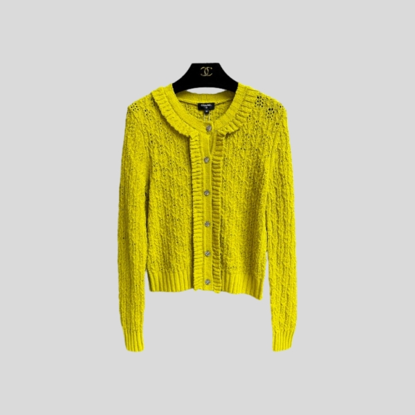 샤넬 레이스 홀로우 가디건