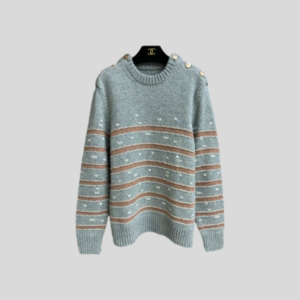 샤넬 스트라이프 스웨터