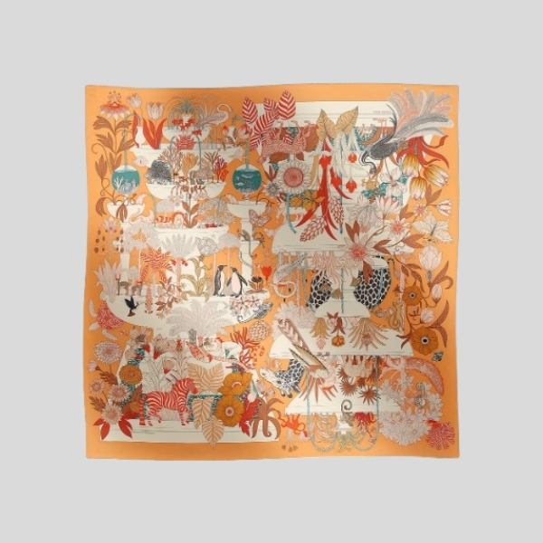 에르메스 스퀘어 스카프 오렌지