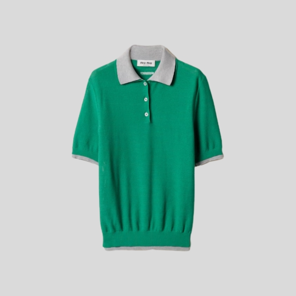 미우미우 코튼 폴로 셔츠