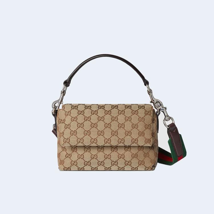 구찌 웹 디테일 스몰 GG 크로스백 베이지