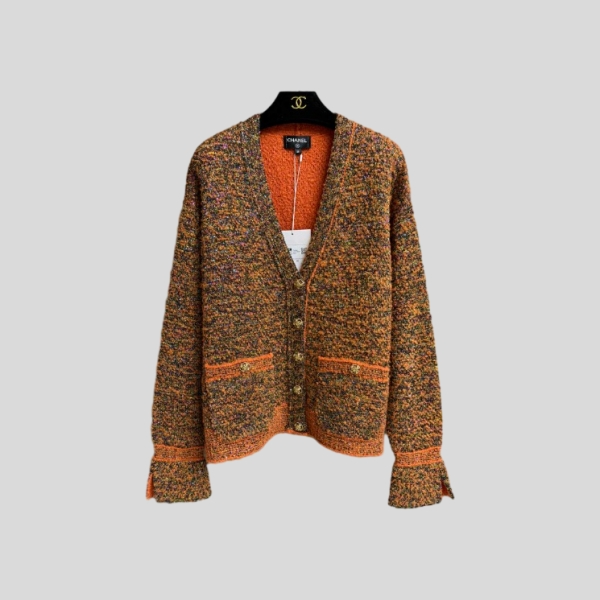샤넬 카라멜 스팽글 가디건