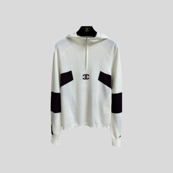 샤넬 후드 스웨터(2color)