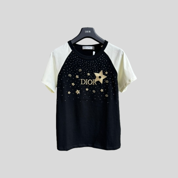 디올 스타 로고 반팔 티셔츠