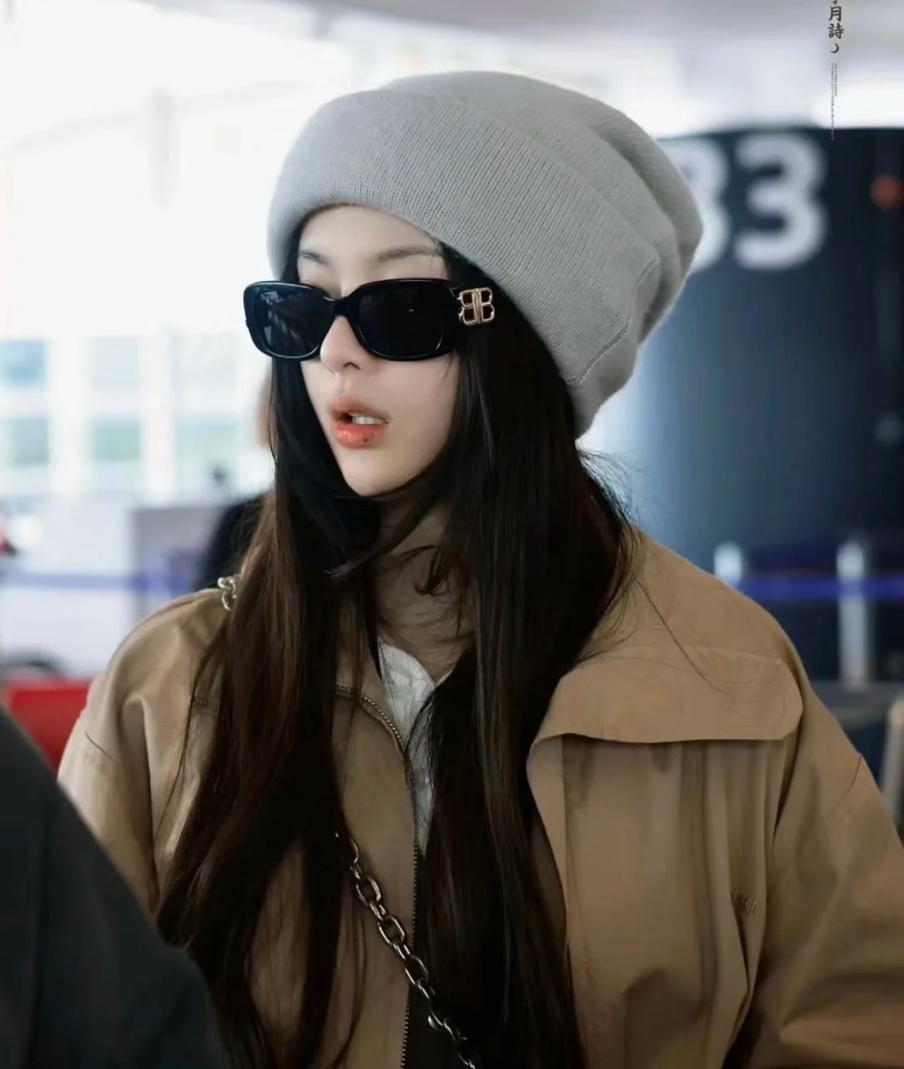 발렌시아가 다이너스티 랙탱글 선글라스 블랙