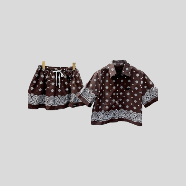 미우미우 반다나 프린트 포플린 세트