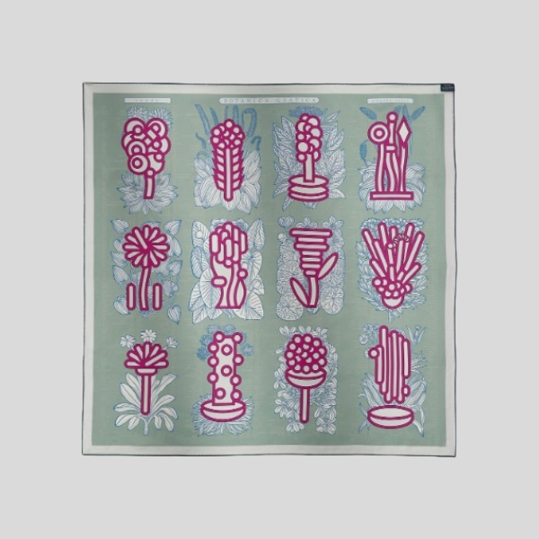 에르메스 양면 스카프 블루 그레이