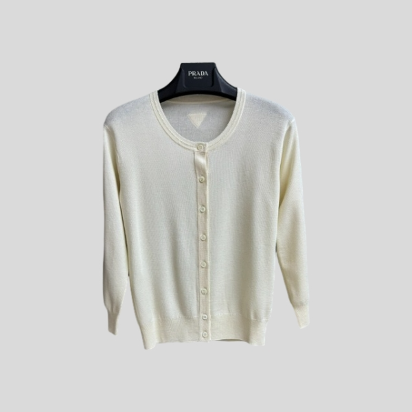 프라다 실크 코튼 가디건