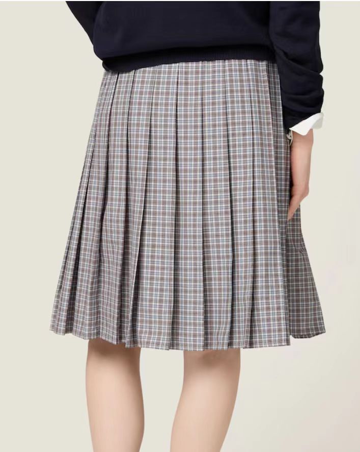미우미우 플레드 스커트