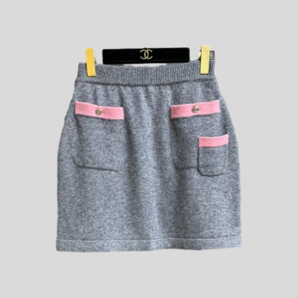 샤넬 컬러블록 스커트