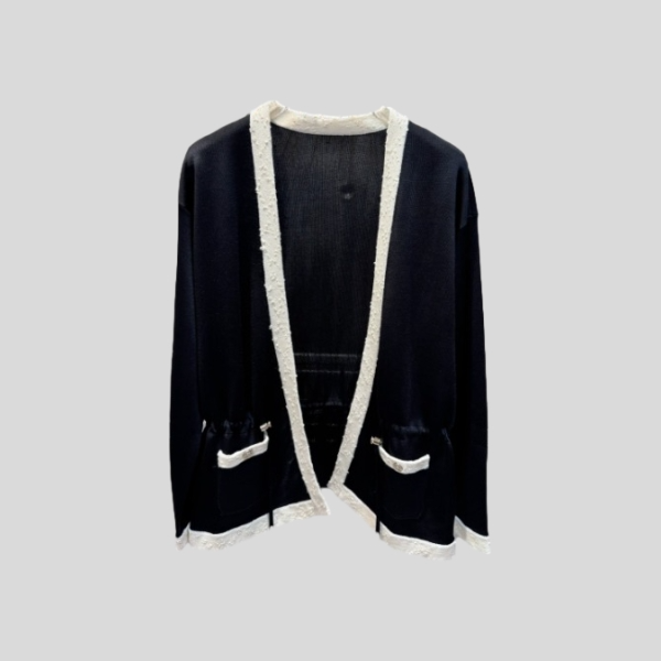 샤넬 드로스트링 가디건