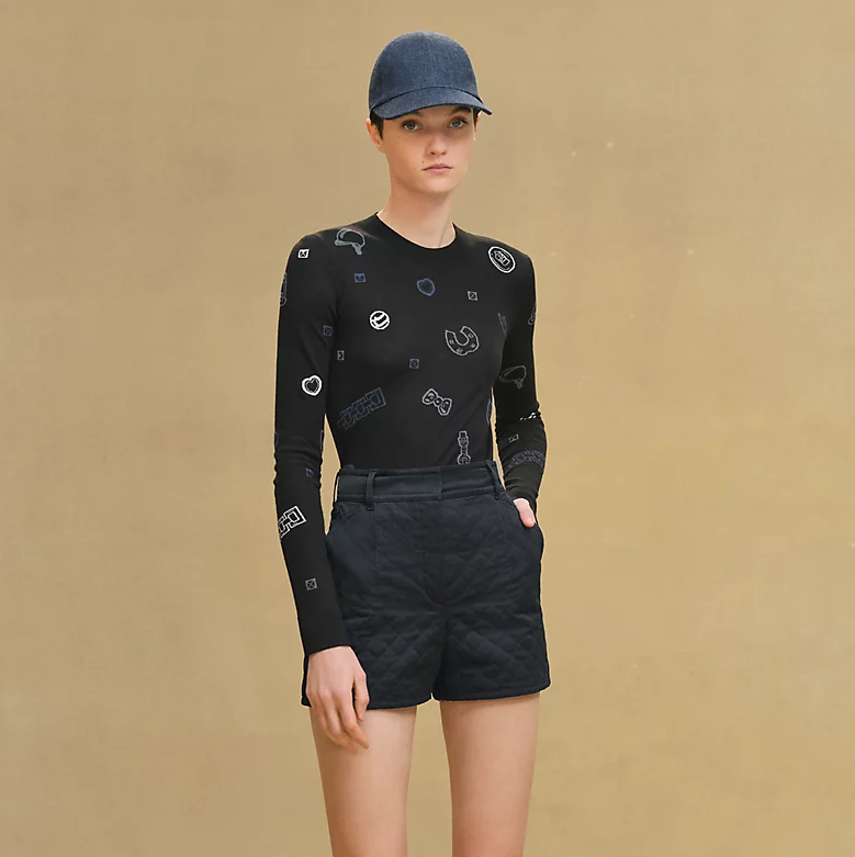 에르메스 가벼운 롱 슬리브 스웨터