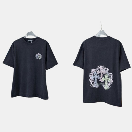 크롬하츠 도트 워싱 티셔츠  