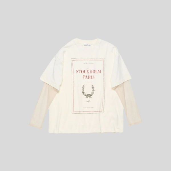 아크네스튜디오 레이어드 프린트 티셔츠