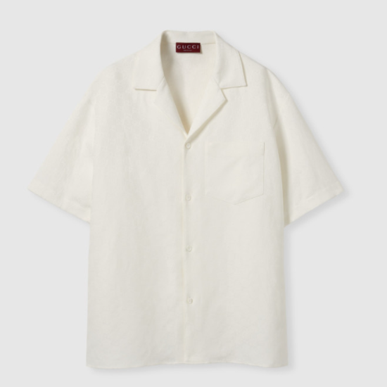 구찌 리넨 블렌드 GG 캔버스 셔츠