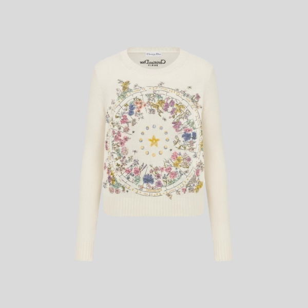 디올 자수 스웨터