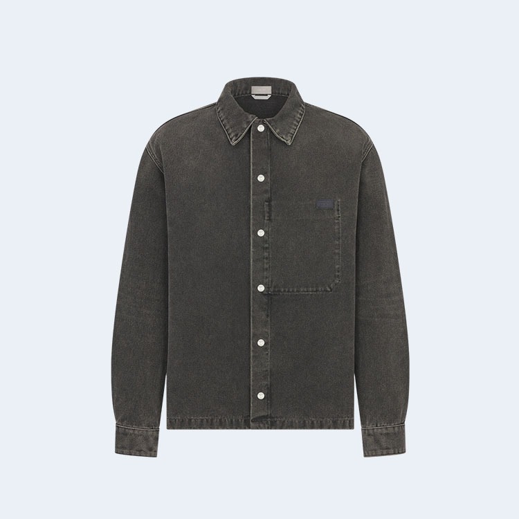 디올 블랙 데님 오버셔츠