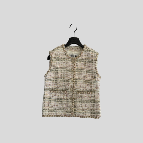 샤넬 트위드 베스트