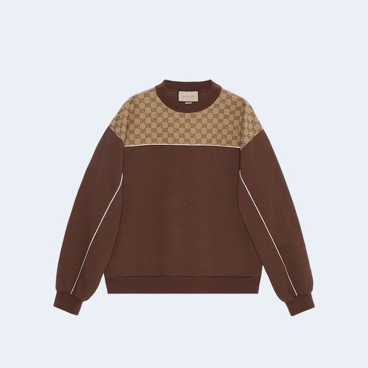 구찌 1921 로고 오버핏 코튼 맨투맨