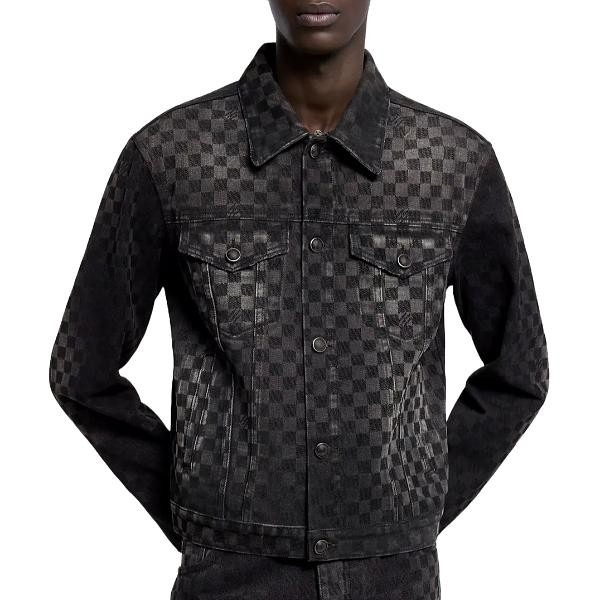 루이비통 플록드 다미에 데님 자켓