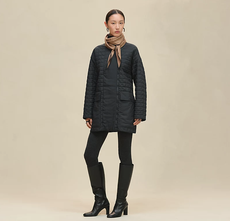 에르메스 퀼티드 코트