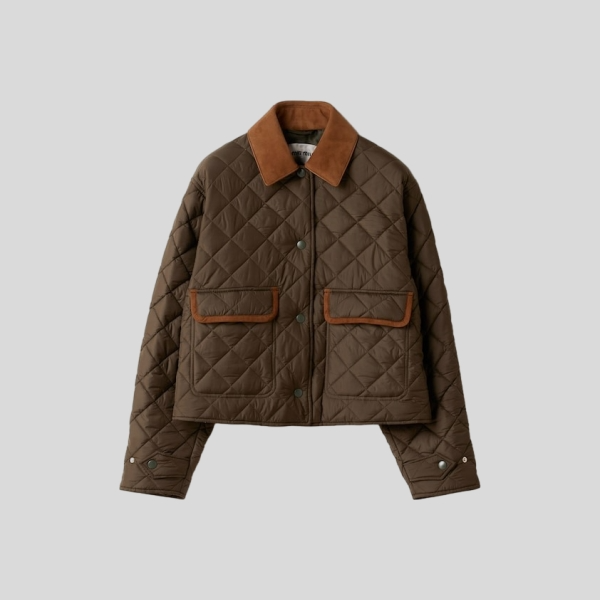 미우미우 블라우종 자켓 박시핏 밀리터리 그린