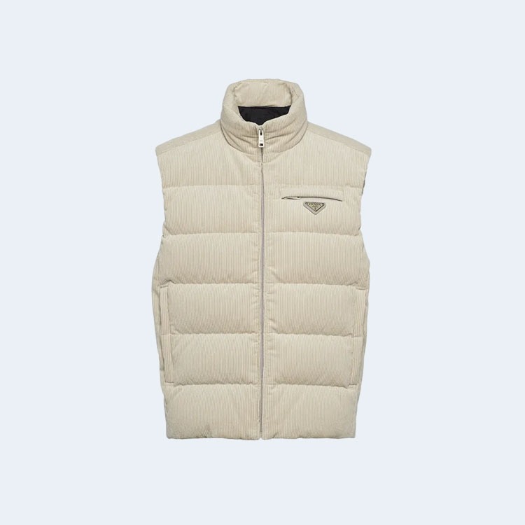 프라다 코듀로이 패딩 베스트