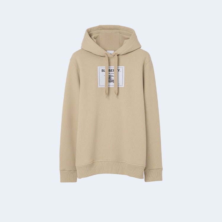 버버리 프로섬 라벨 코튼 후드 베이지