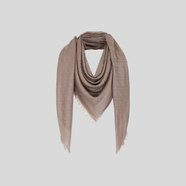 펜디 도브 그레이 메탈릭 얀 숄