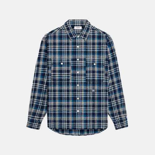 셀린느 루즈 럼버잭 울 체크 셔츠