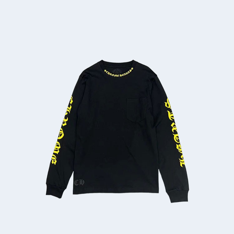 크롬하츠 넥 로고 롱 슬리브 티셔츠(2color)