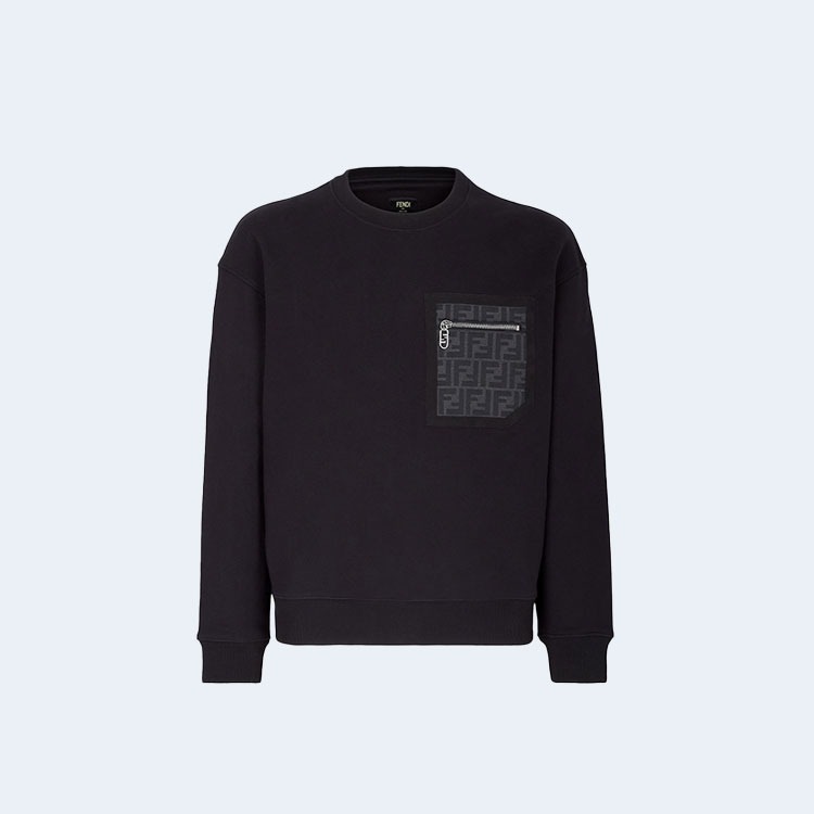 펜디 블랙 저지 스웨트셔츠