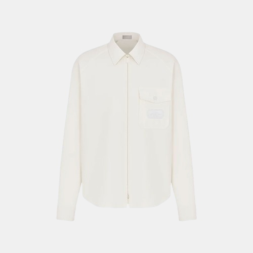 디올&HYLTON NEL 화이트 집업 셔츠