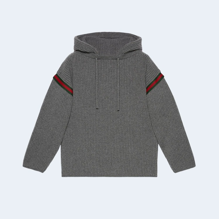 구찌 울 캐시미어 점퍼 후드