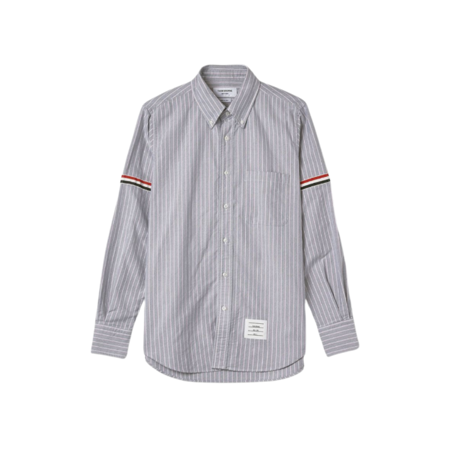톰브라운 버티컬 스트라이프 긴소매 셔츠