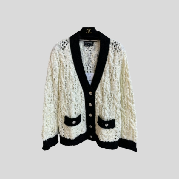 샤넬 컬러블록 가디건